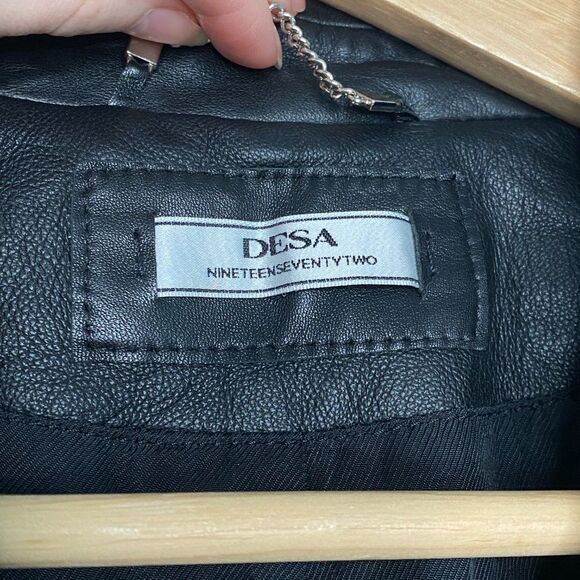 DESA Women's K13851 Black Leather Jacket | Size: L - Picture 4 of 13